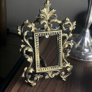 Art Nouveau Period Ornate Gilt Metal Frame